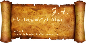Félegyházi Alba névjegykártya